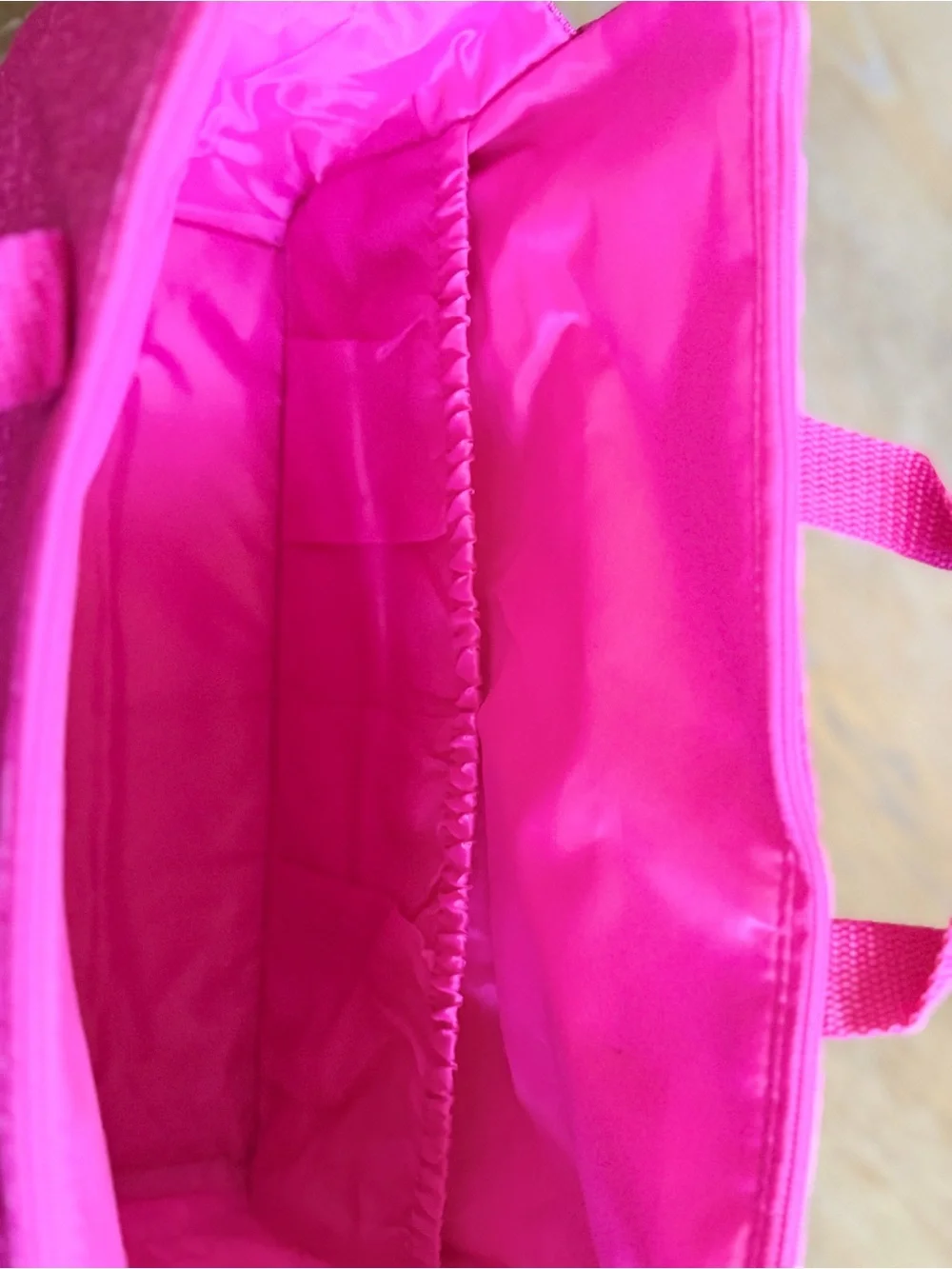 Thirty-One Super Swap-It Pocket Tote Organizer Bag - Hot Pink Crosshatch - NEW